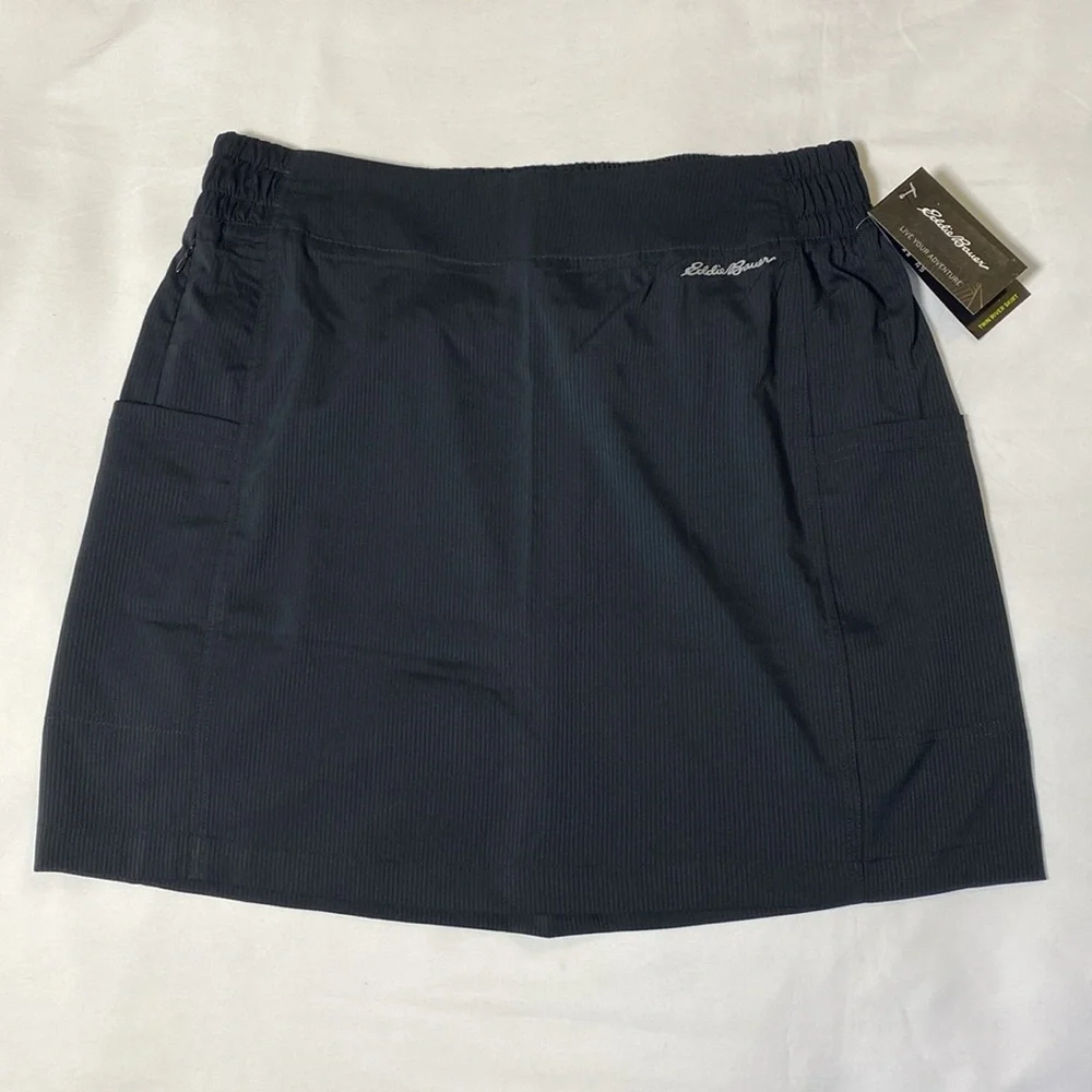 NWT Eddie Bauer Everyday Active Woven Stripe Skirt - Picture 3 of 16